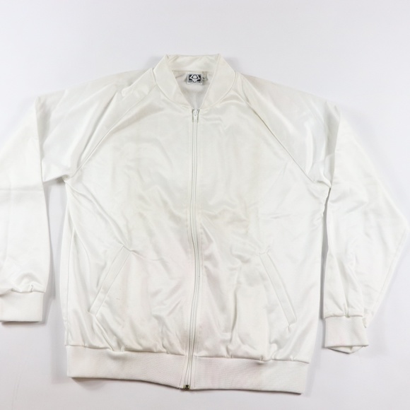 90s New Brute Mens Large Soccer Track Jacket White - Picture 1 of 8